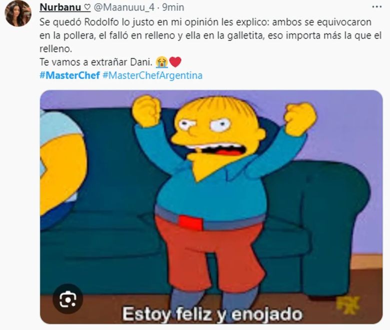 Daniela se convirtió en la nueva eliminada de “MasterChef” y estallaron los memes 