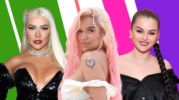 Christina Aguilera, Karol G y Selena Gomez: ¿se viene colaboración?