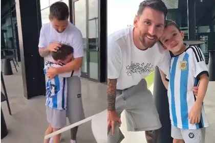 Un nene que realiza un tratamiento para crecer se emocionó al conocer a Lionel Messi