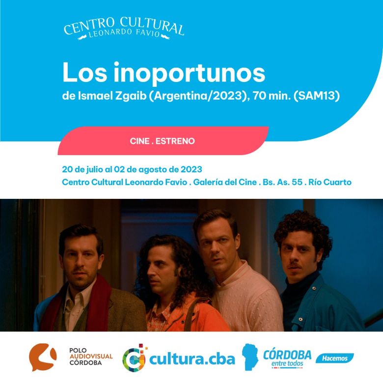 “Los inoportunos”, una comedia con los últimos días de proyección en Río Cuarto