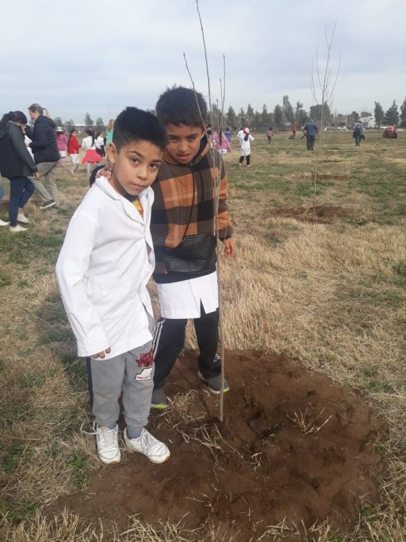 En Bio 4 se plantaron más de mil árboles en conjunto con el colegio Indio Felipe Rosas y el municipio