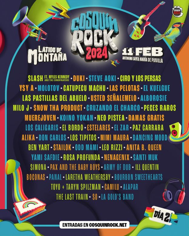 Cosquín Rock 2024: se confirmó la grilla de artistas