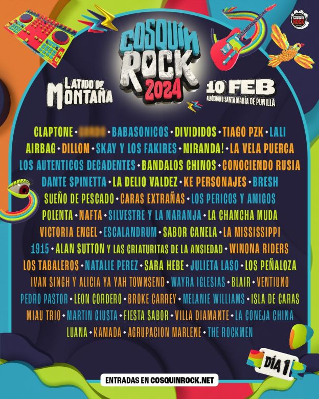 Cosquín Rock 2024: se confirmó la grilla de artistas