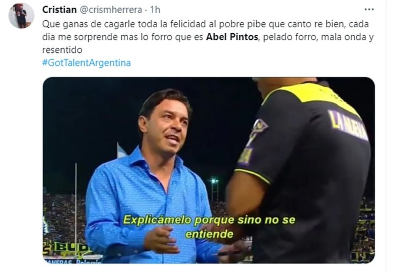 Abel Pintos tuvo una fría reacción con un participante que reversionó uno de sus hits y estallaron los memes