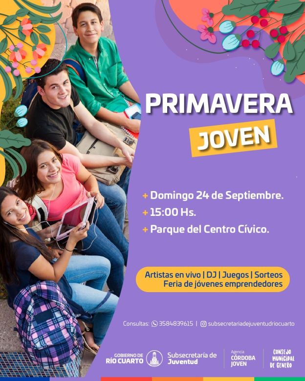 21 de septiembre: Municipio y Provincia organizan “Primavera Joven”