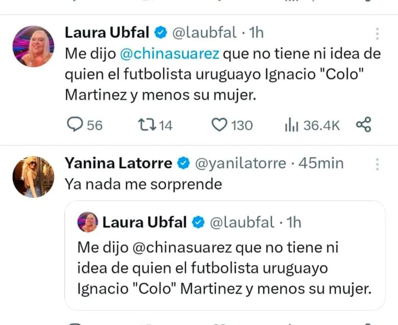 La contundente respuesta de China Suárez a la modelo que la acusó de stalkear a su marido