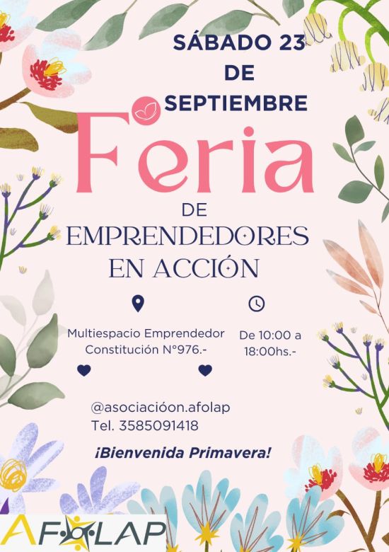 Este sábado Feria de Emprendedores en Acción en el Multiespacio de  Constitución 976