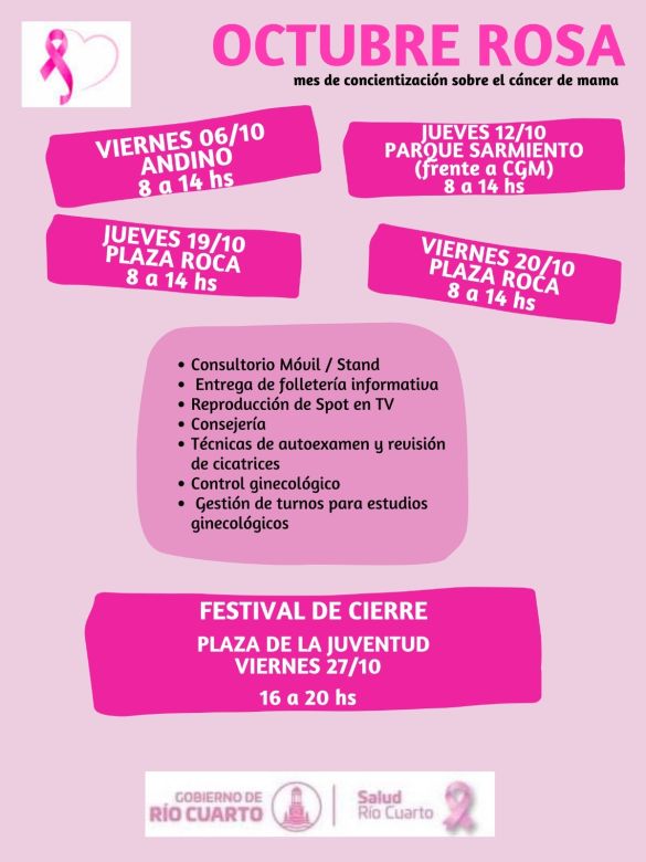 Siguen las actividades de concientización en el marco de Octubre Rosa