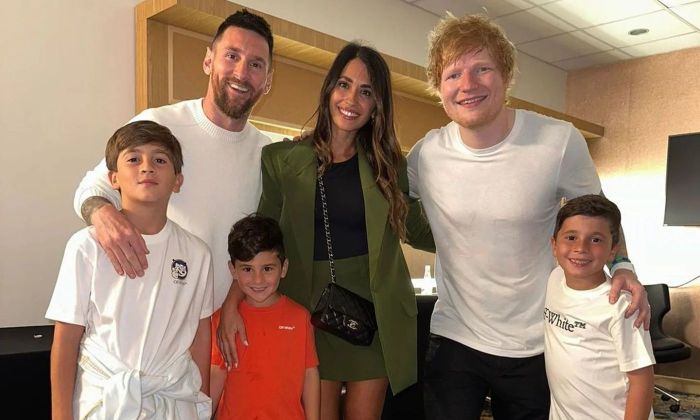 La familia Messi al ritmo de Ed Sheeran durante su estadía en Miami