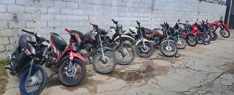 Luego de tres meses de investigación, secuestran 14 motos relacionadas a las hordas