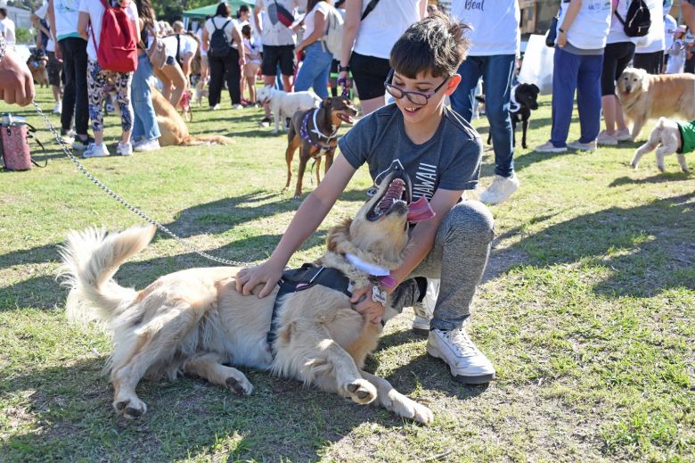 Más de 200 perros participaron de la Caminata Canina en el Parque del Centro Cívico