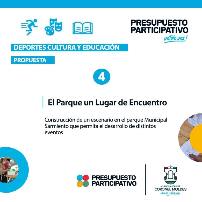 13 proyectos se eligieron en Coronel Moldes del Presupuesto Participativo 