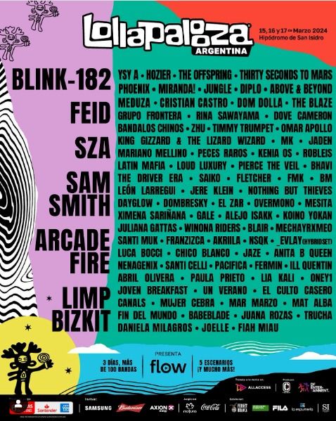 Se anunció el line up del Lollapalooza 2024: todos los artistas confirmados 