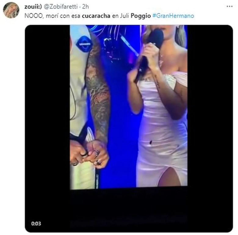 Los mejores memes de la cucaracha en el vestido de Julieta Poggio en Gran Hermano 2023 