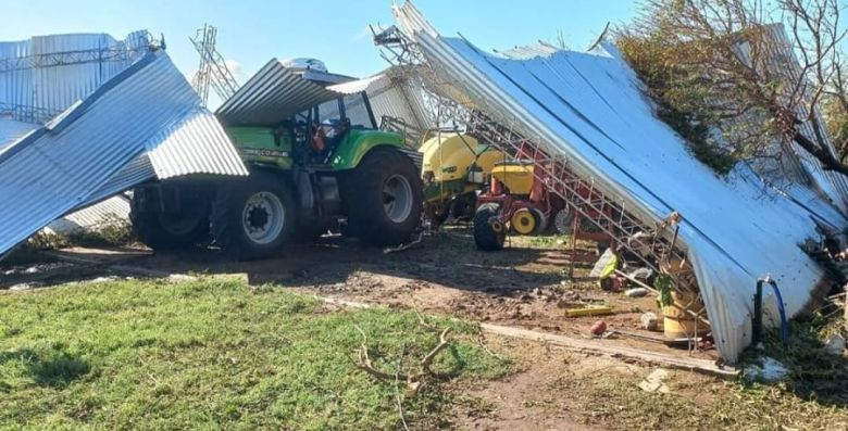 Una tormenta desató daños en la zona rural de Las Acequias