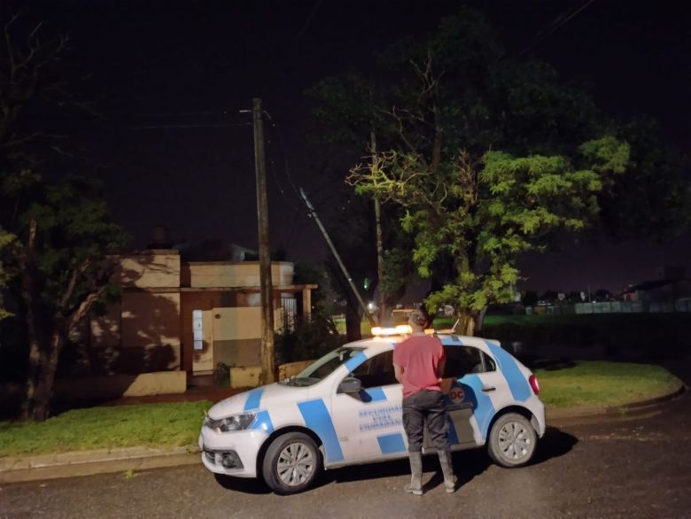 Fuertes tormentas hicieron destrozos en la ciudad