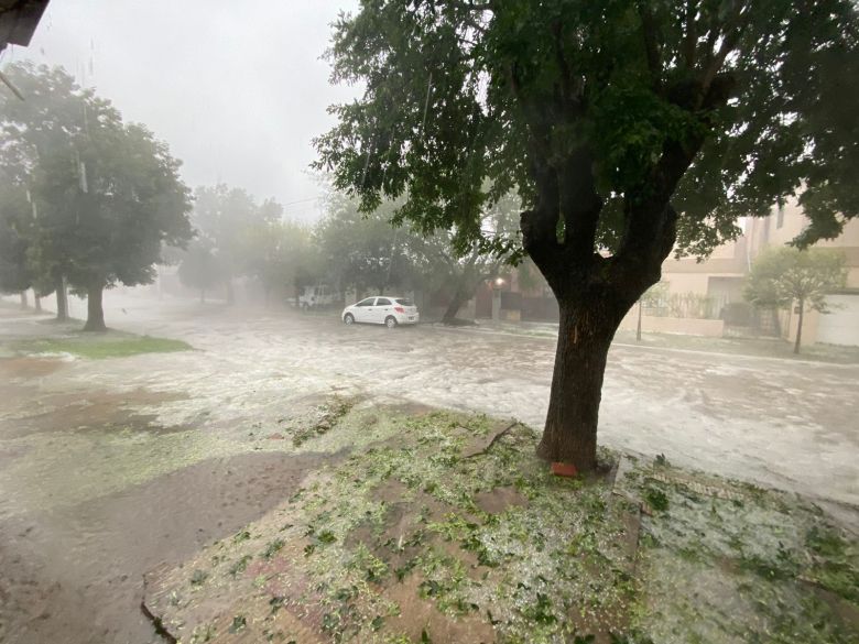 Temporal y granizada en Río Cuarto y región 