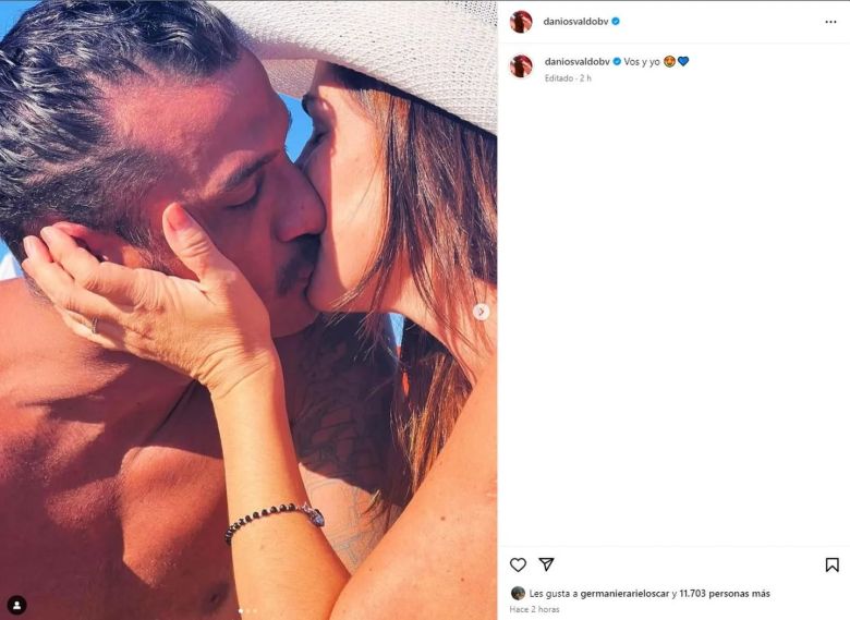 Daniel Osvaldo blanqueó su noviazgo con Daniela Ballester con fotos a puro mimo en las redes: “Vos y yo”