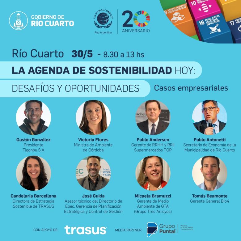 Pacto Global: Río Cuarto será sede de un conversatorio sobre sostenibilidad