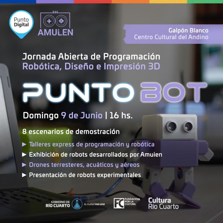 Llega PuntoBot, una jornada abierta de programación, robótica, diseño e impresión 3D