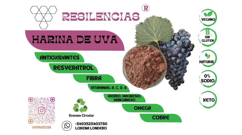 La harina de uva de Colonia Caroya otro de los emprendimientos ganadores del certamen provincial Ideas Emprendedoras