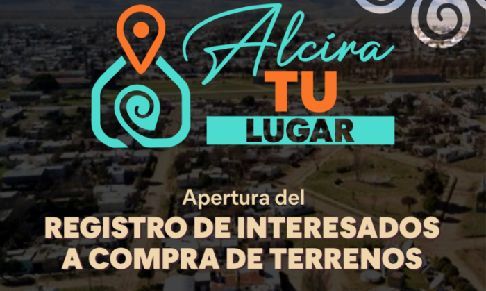 Alcira Gigena: Lanzan el registro de interesados en adquirir un terreno