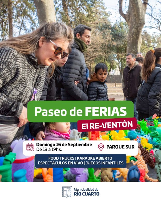 El Domingo vuelve el Paseo de Ferias “El re-ventón” en el Parque Sur