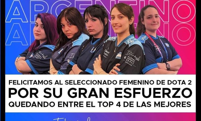 Orgullo argento: Un equipo de Dota 2 femenino, a pasitos del Mundial que se disputará en diciembre en China