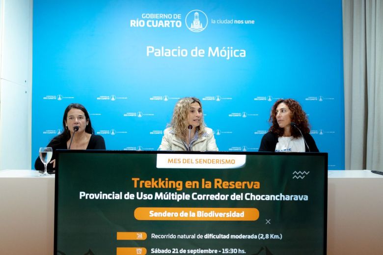 Con un trekking en la Reserva Chocancharava, Río Cuarto presentó su Calendario Turístico Primavera 2024 