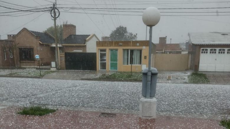 Cayó granizo en el sur de Córdoba