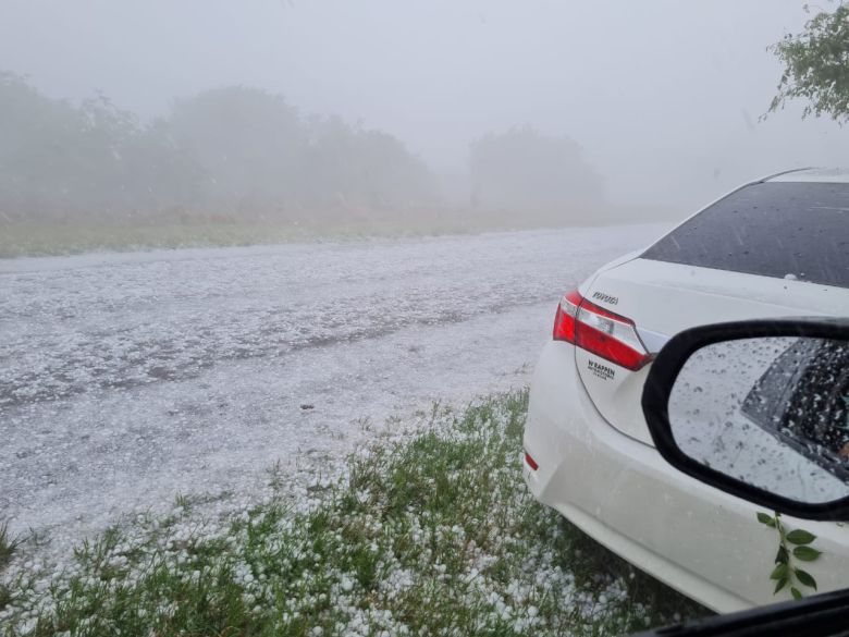 Cayó granizo en el sur de Córdoba