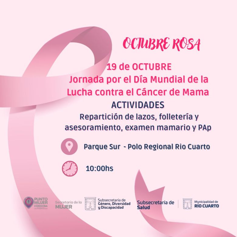 Día Mundial de Lucha contra el Cáncer de Mama: Se cumplió en el Parque Sur la jornada preventiva 