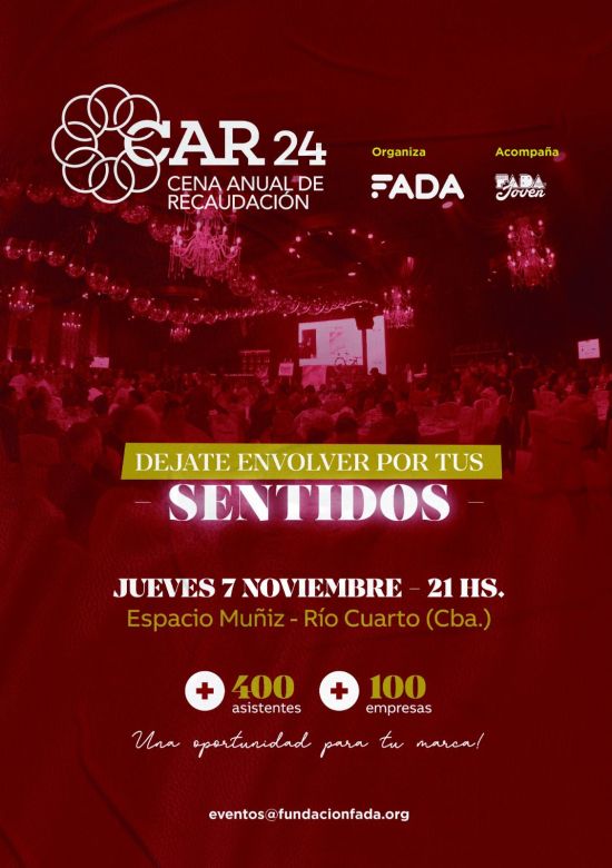 Se viene la cena anual de FADA que "envuelve los sentidos" 