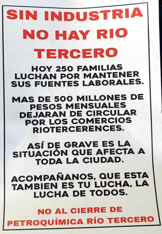 Alta preocupación en Río Tercero por el cierre de la planta principal de  Petroquímica 