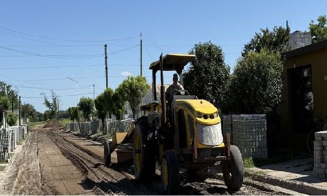 La Cesira: comenzó la obra de pavimentación total del boulevard oeste