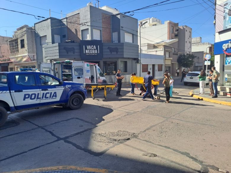 Siniestro vial en el microcentro de la ciudad