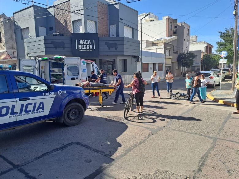 Siniestro vial en el microcentro de la ciudad