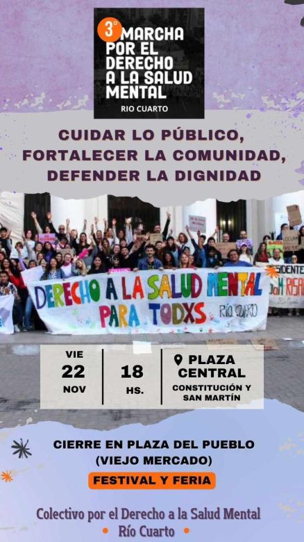  3° Marcha por el Derecho a la Salud Mental Río Cuarto  2024