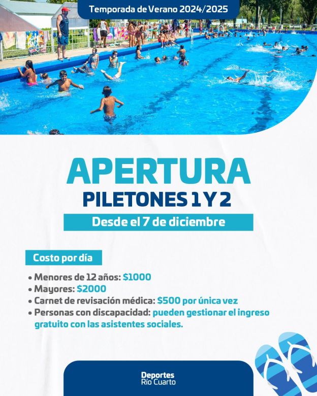 El sábado comienza la temporada de verano en los Piletones Municipales