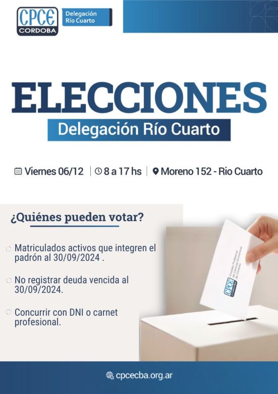 Los candidatos de la lista oficialista del CPCE pidieron que los matriculados vayan a votar