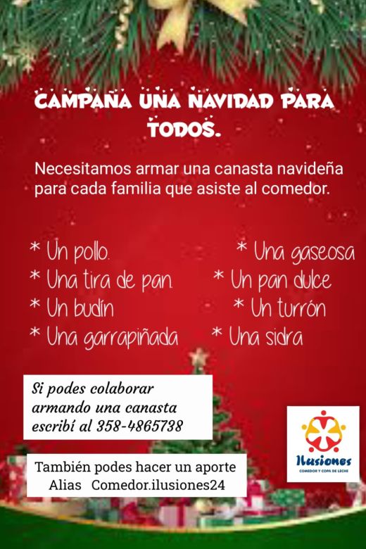 El comedor Ilusiones promueve la campaña "Navidad Para Todos"